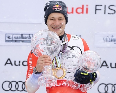 オデルマット、滑降種目別Vでシーズン4冠 アルペンW杯