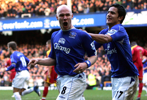 Everton エバートン UMBRO A・JOHNSON アンディージョンソン サッカー プレミアリーグ＞エバートン アンディ・ジョンソンのゴールで