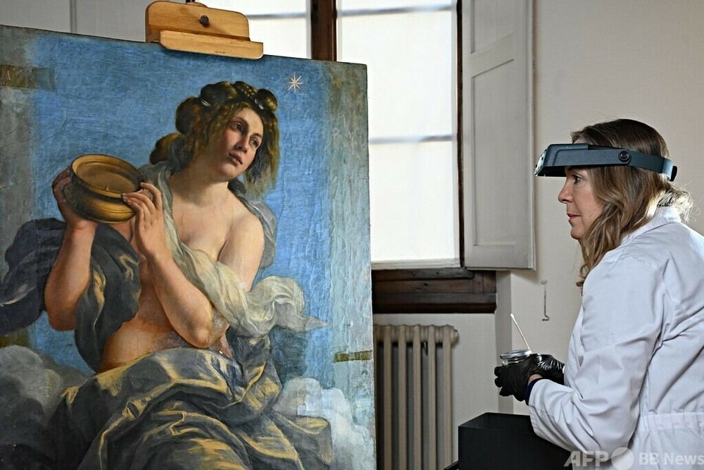 17世紀に「検閲」女性画家の裸婦画、本来の姿を探る修復 写真12枚 国際