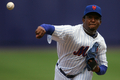 6回を投げ7安打1失点に抑えたメッツの先発ペドロ・マルチネス（%%Pedro Martinez%%）。(c)AFP/Getty Images Chris McGrath