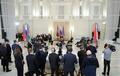 ロシア南部ソチで開催されたロシア、アルメニア、アゼルバイジャンの3か国首脳会談の様子（2022年10月31日撮影）。(c)Mikhail KLIMENTYEV / SPUTNIK / AFP