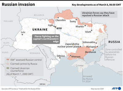 ウクライナ北東部で空爆 子ども2人含む9人死亡