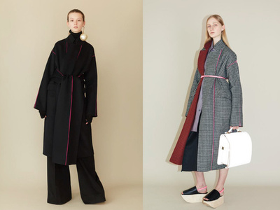 「ビューティフルピープル」和服の造形に着想を得た、畳めるリバーコート