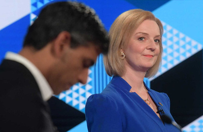 英後継首相2候補、テレビで舌戦 税制・対中政策めぐり