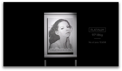 日本の技術を結集した時価5000万円のプラチナ製ポートレートが完成