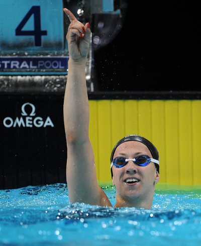 ヨバノビッチ 世界短水路選手権2008・女子50メート背泳ぎで世界新