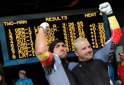 ボブスレー男子2人乗り ランゲ／クスケ組が連覇、バンクーバー冬季五輪