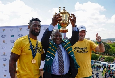 ラグビーW杯王者南アフリカ 優勝パレードツアーを開始