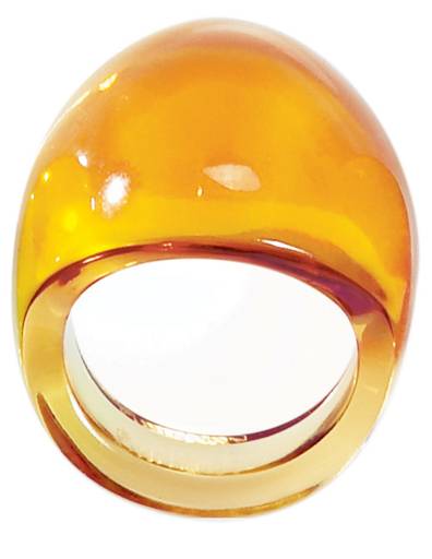 ラリック　カボションリング　11号　オレンジ 時代を超え愛される「ラリック」カボションリング、豊富なカラー