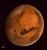 インド宇宙研究機関（ISRO）が撮影した火星（2014年9月30日提供、資料写真）。(c)AFP PHOTO/ISRO