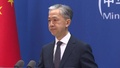 中国・北京で記者会見する外務省の汪文斌報道官（2022年4月19日撮影）。(c)MICHAEL ZHANG / AFPTV / AFP