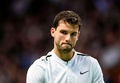 男子テニス、ストックホルム・オープン、シングルス決勝。試合に臨むグリゴール・ディミトロフ（2017年10月22日撮影）。(c)AFP/Jonathan NACKSTRAND