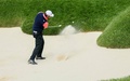 男子ゴルフのメジャー第2戦、第105回全米プロゴルフ選手権2日目。3番でバンカーショットに臨む松山英樹（2023年5月19日撮影）。(c)Andy Lyons/Getty Images/AFP