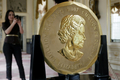 オランダ・Zeistで公開された、カナダ造幣局（Royal Canadian Mint）の世界最大の金貨（2009年3月13日撮影）。(c)AFP/ANP/RICK NEDERSTIGT