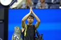 全米オープンテニス、男子シングルス2回戦。敗れたカルロス・アルカラス（2024年8月29日撮影）。(c)CHARLY TRIBALLEAU / AFP