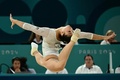 パリ五輪、体操女子団体決勝。ゆかの演技に臨むイタリアのマニラ・エスポジト（2024年7月30日撮影）。(c)Loic VENANCE/ AFP