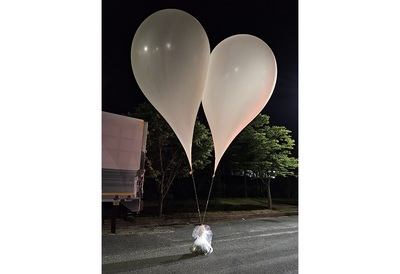 北朝鮮の汚物風船、週末以降「さらに飛来」の可能性 韓国軍