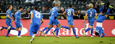 ホッフェンハイム アウェーでメンヘングラッドバッハと引き分ける