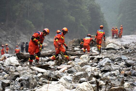 土石流死者はチベットで16人に、564人行方不明 中国当局発表