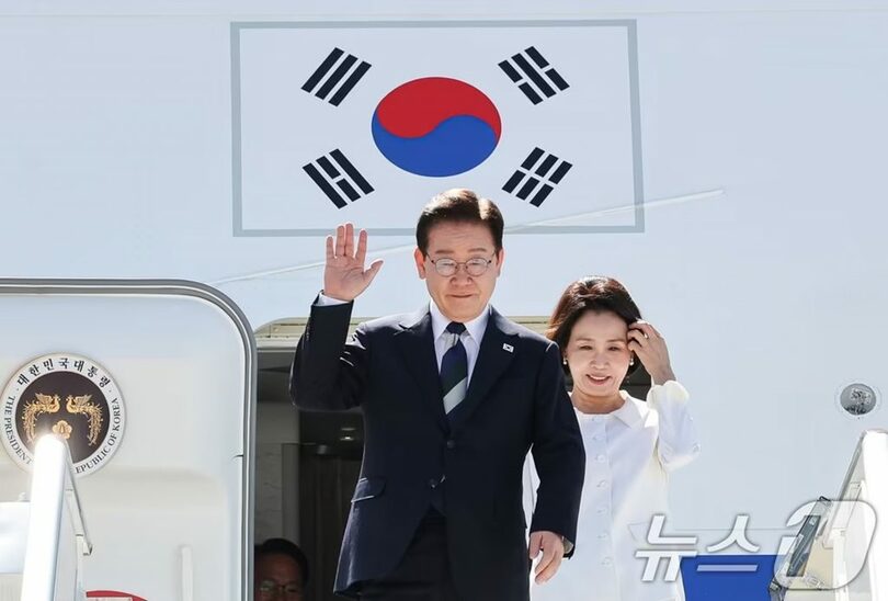 ブラジルを国賓訪問したイ・ジェミョン（李在明）大統領と妻キム・ヘギョン（金恵景）氏(c)news1