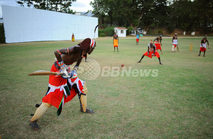 マサイ人戦士のクリケット・チーム、ケニア