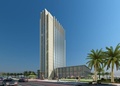 アラブ首長国連邦（UAE）のドバイ（Dubai）にオープン予定の低価格ホテル「ローブ・ザアビール（Rove Za’abeel）」の完成予想図(c)Relaxnews/PRNewsFoto/Emaar Properties