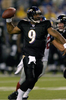 パスで29ヤードを稼いだレイヴンズのQBスティーヴ・マクネア（%%Steve McNair%%）。(c)AFP/Getty Images Greg Fiume