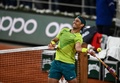 全仏オープンテニス、男子シングルス準々決勝。勝利を喜ぶラファエル・ナダル（2022年6月1日撮影）。(c)Christophe ARCHAMBAULT / AFP