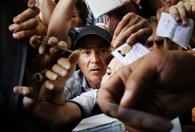 グルジア山間部ゴリに支援届き始める