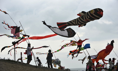 3歳児がたこに絡まり恐怖の空中浮揚 台湾