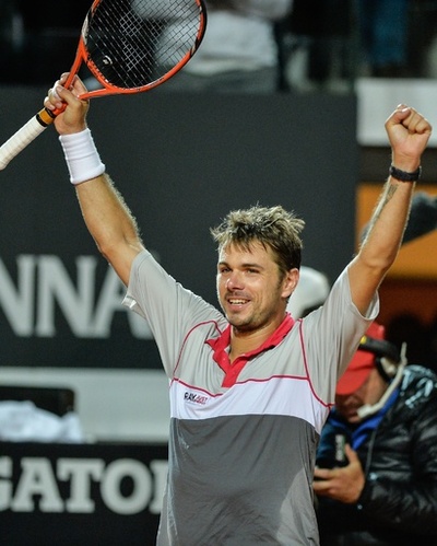 ワウリンカがナダル破り4強、フェデラーと対戦へ イタリア国際