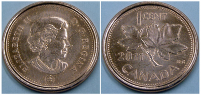 カナダ政府、1セント硬貨廃止へ