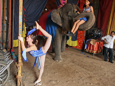 インドで消えゆくサーカス団の伝統