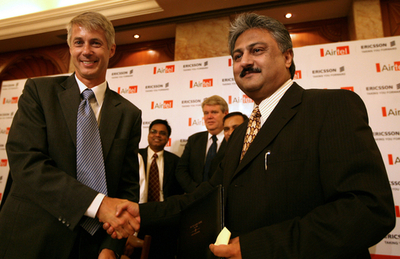 バーティ・エアテルが、エリクソンとネットワークの拡張契約を締結