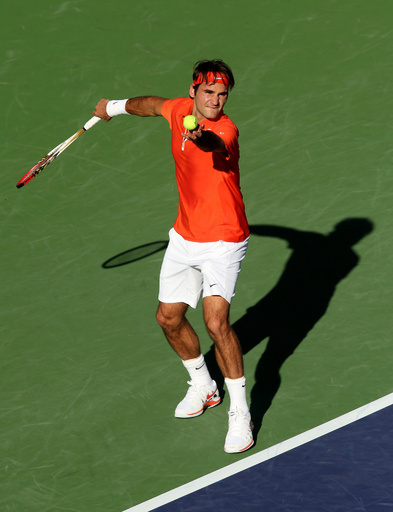 フェデラー快勝で4回戦進出、BNPパリバ・オープン