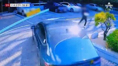 ソウル中心部、ごう音を立てて突進してきた91歳運転の車…「正面なら下敷きに」