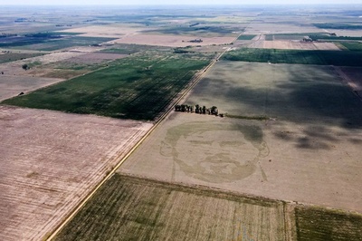 【今日の1枚】メッシに届け、コーン畑から敬意を表して アルゼンチン