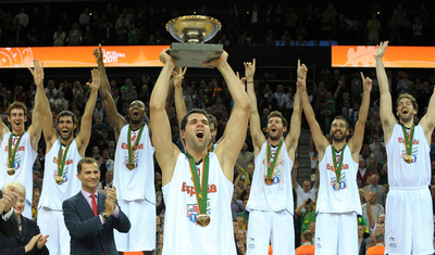 スペインが連覇達成、 バスケット欧州選手権