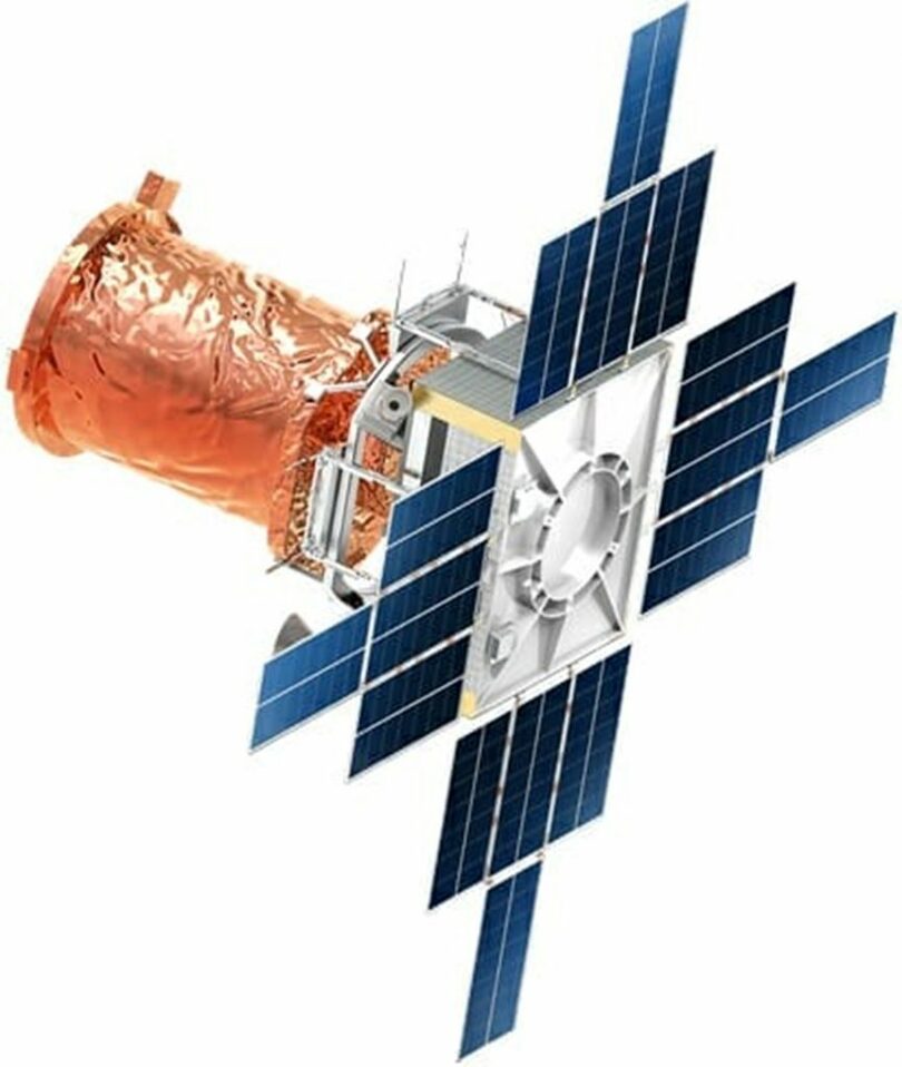 超小型群集衛星1号の飛行予想図(c)KOREA WAVE