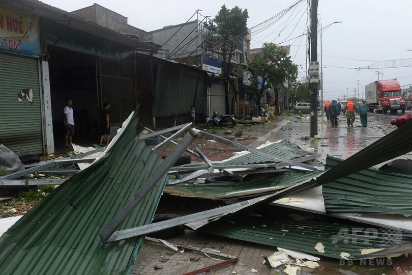 台風19号上陸のベトナム、3人死亡