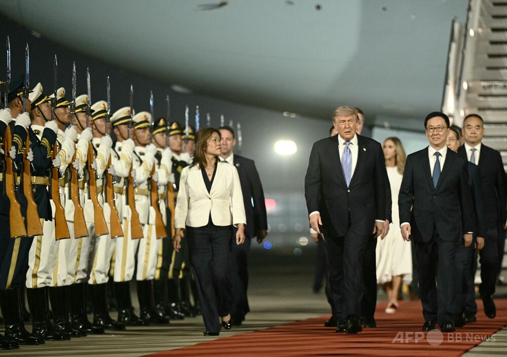 トランプ氏、中国・北京に到着 あす米中首脳会談