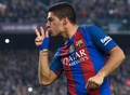 16-17スペイン1部リーグ第14節、FCバルセロナ対レアル・マドリード。得点を喜ぶFCバルセロナのルイス・スアレス（2016年12月3日撮影）。(c)AFP/LLUIS GENE