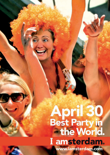 オランダの女王誕生日を盛り上げるポスター