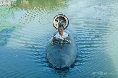 中国の農家男性が潜水艇を自作 潜水深度は8メートル