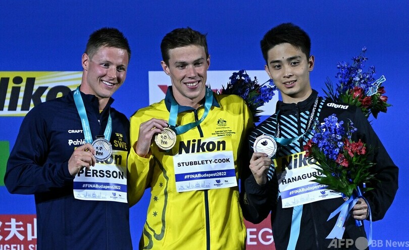 花車優が男子200m平泳ぎで同着の銀メダル 世界水泳