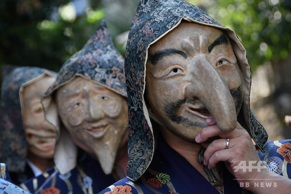 異形のお面が練り歩く 鎌倉の伝統行事 面掛行列 写真15枚 国際ニュース Afpbb News