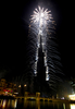 アラブ首長国連邦（UAE）ドバイ（Dubai）の世界一の超高層ビル「ブルジュ・ドバイ（Burj Dubai、正式名ブルジュ・ハリファ（Burj Khalifa））」の落成式（2010年1月4日撮影）。(c)AFP/MARWAN NAAMANI