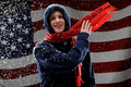 米テレビ局%%NBC%%と米国五輪委員会（%%US Olympic Committee%%、%%USOC%%）が12日、ロサンゼルス（Los Angeles）のスマッシュボックス・スタジオ（Smashbox Studios）でプロモーション用の写真撮影を行い、米国のフィギュアスケート選手などが参加した。写真はカメラに向けてポーズをとるジェレミー・アボット（%%Jeremy Abbott%%）。（2009年5月12日撮影）(c)AFP/Getty Images/Harry How