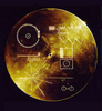 米航空宇宙局（NASA）の探査機「ボイジャー1号（Voyager 1）」に積まれたレコード盤（1970年公開）。(c)AFP/NASA