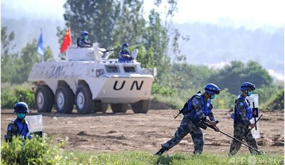 中国ブルーヘルメット 国連平和維持活動の重要な担い手 写真1枚 国際